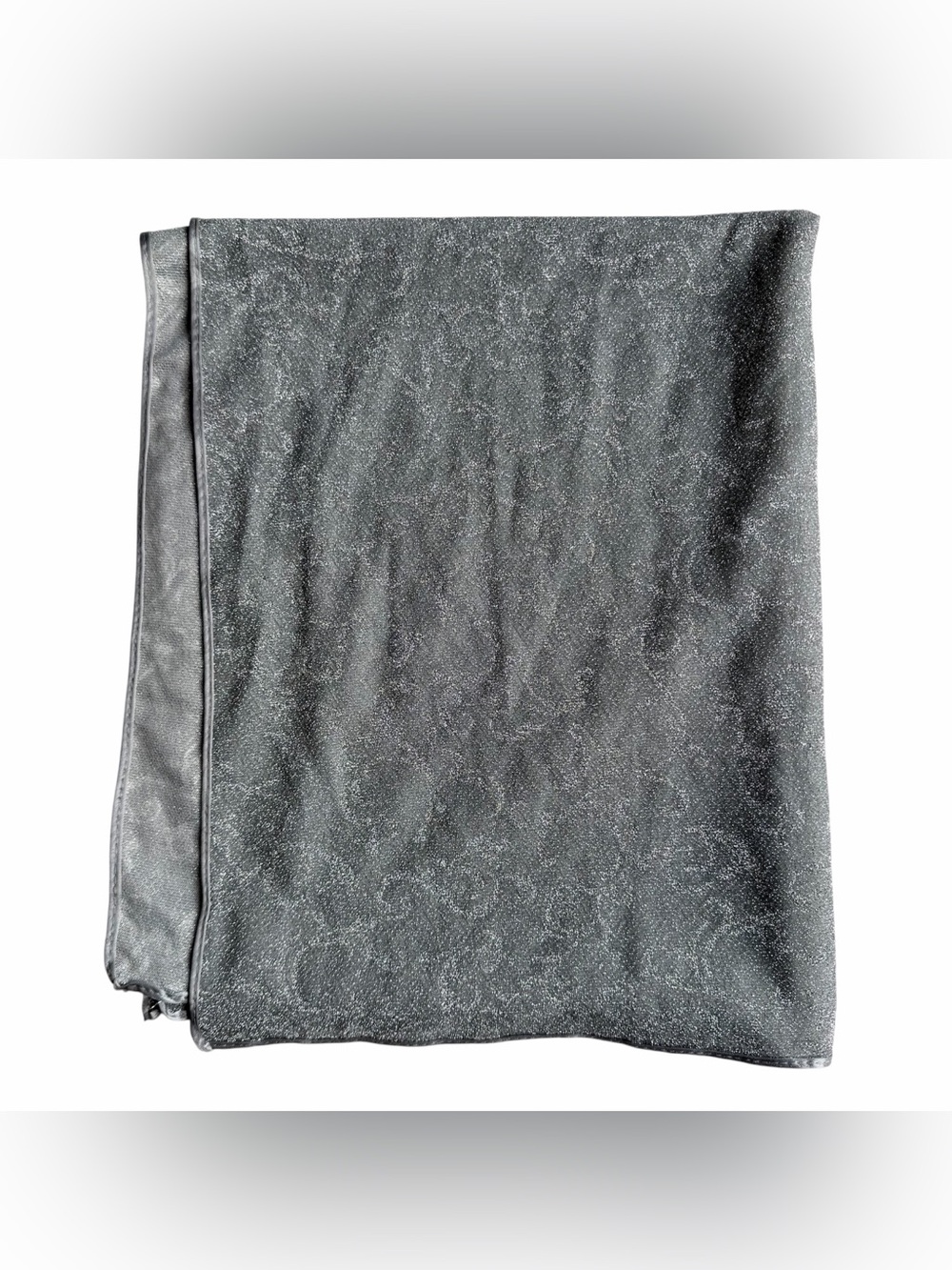 Women’s Silver Metallic Sparkle Scarf